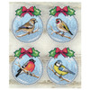 Birds: Set of 4 Counted Cross Stitch Kit by Orchidea