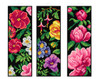 Flowers: Set of 3 Bookmarks Counted Cross Stitch Kit by Orchidea