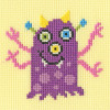 Perry Massive Monsters Little Stitches Jump Cross Stitch Kit by Kate Hadfield
