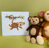 Monkey Mayhem Massive Monsters Little Stitches Jump Cross Stitch Kit by Kate Hadfield