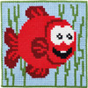 Red Fish Printed Cross Stitch Kit By Permin