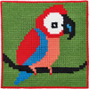 Tropical Parrot Printed Cross Stitch Kit By Permin 