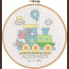 Baby Train with Hoop Counted Cross Stitch Kit by Permin