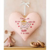 Pink Heart Counted Cross Stitch Kit by Permin
