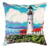 Lighthouse on the Shore of the Bay Chunky Cross Stitch Cushion Kit by Collection'd Art