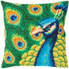 Proud Peacock Chunky Cushion Cross Stitch Kit by Collection D' Art