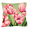 Tulip Chunky Cross Stitch Cushion by Collection D' Art