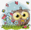Happy Owl Counted Cross Stitch Kit by Luca-S