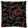 Cherries on Black Tapestry Cushion Kit