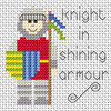 Sew Simple Knight Cross Stitch Kit by Fat Cat