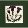 Scottish Thistle Miniature Card Cross Stitch Kit by Textile Heritage