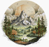 Mountains Cross Stitch Kit by HobbyJobby
