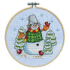 Snowman with Bucket Counted Cross Stitch Kit by Design Works
