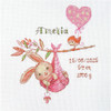 Girl Birth Sampler Counted Cross Stitch Kit by Aine