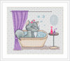 Kiti Takes A Bath Cross Stitch Kit By Luca S