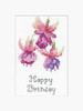 Fuchsia Card Cross Stitch Kit by Heritage