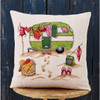 Beach Camping Cushion Counted Cross Stitch Kit By Permin