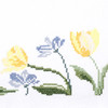 Printed Cross Stitch Kit: Tablecloth: Tulips by Trimits