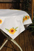 Printed Cross Stitch Kit: Tablecloth: Sunflowers by Trimits