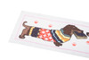 Dachshund in Jumper Bookmark Printed Cross Stitch Kit by Trimits