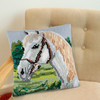 Horse White Cushion Cross Stitch Kit By Trimits