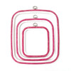 1 Nurge Flexi Hoops Square - Pink Grain 180 x 200mm (7 x 8")