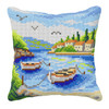 Boats Counted Cross Stitch Cushion Kit by Orchidea