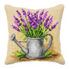 Lavender in a Watering Can Counted Cross Stitch Cushion Kit by Orchidea