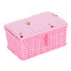 Sewing Box (S): Wicker Basket Embroidered Cherries by Hobby Gift