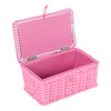 Sewing Box (S): Wicker Basket Embroidered Cherries by Hobby Gift