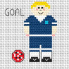 Sew Simple Footballer 1 Cross Stitch Kit by Maries