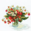Strawberry Delight Counted Cross Stitch Kit by Riolis