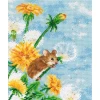 Mouse on a Dandelion Counted Cross Stitch Kit By VDV