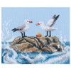 Seagulls on Rock Counted Cross Stitch Kit by RTO