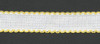 1 Metre 14 Count White Aida Band with Yellow Edge  Width 2.5cm 