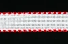1 Metre 14 Count White Aida Band with Red Edge  Width 2.5cm 