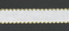 1 Metre 14 Count White Aida Band with Gold Edge  Width 2.5cm 