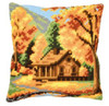 Autumn Landscape Cushion Printed Cross Stitch Kit By Vervaco
