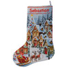 A Village Aglow Stocking Counted Cross Stitch Kit By Vervaco