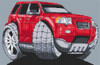 Range Rover Freelander Caricature Cross Stitch Kit By Stitchtastic