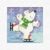 Polar Bear Christmas Card Cross Stitch Kit By Heritage