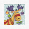 Reindeer Christmas Card Cross Stitch Kit By Heritage