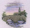 Minuets Bridge Cross Stitch Kit On Linen