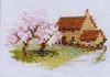 Orchard Cottage Cross Stitch Kit On Linen