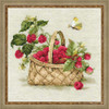 Basket With Raspberries Counted Cross Stitch Kit By Riolis