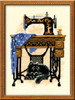 Cat With Sewing Machine Cross Stitch Kit