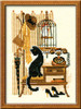 Cat With Telephone Cross Stitch Kit