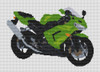 Kawasaki Zx 10R Motorcycle Cross Stitch Kit By Stitchtastic