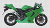 Kawasaki Zxr6 Ninja Motorcycle Cross Stitch Kit By Stitchtastic