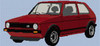 Volkswagen 1980S Golf Gti Cross Stitch Chart